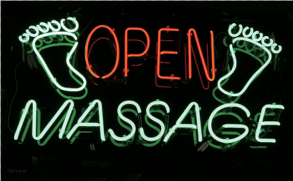 Neon Open Massage Sign   Neon Sign  HD Png DownloadTransparent PNG