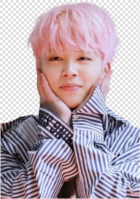 Little Boy With Blonde Hair Png   Cute Jimin Pink Hair  Transparent PngTransparent PNG