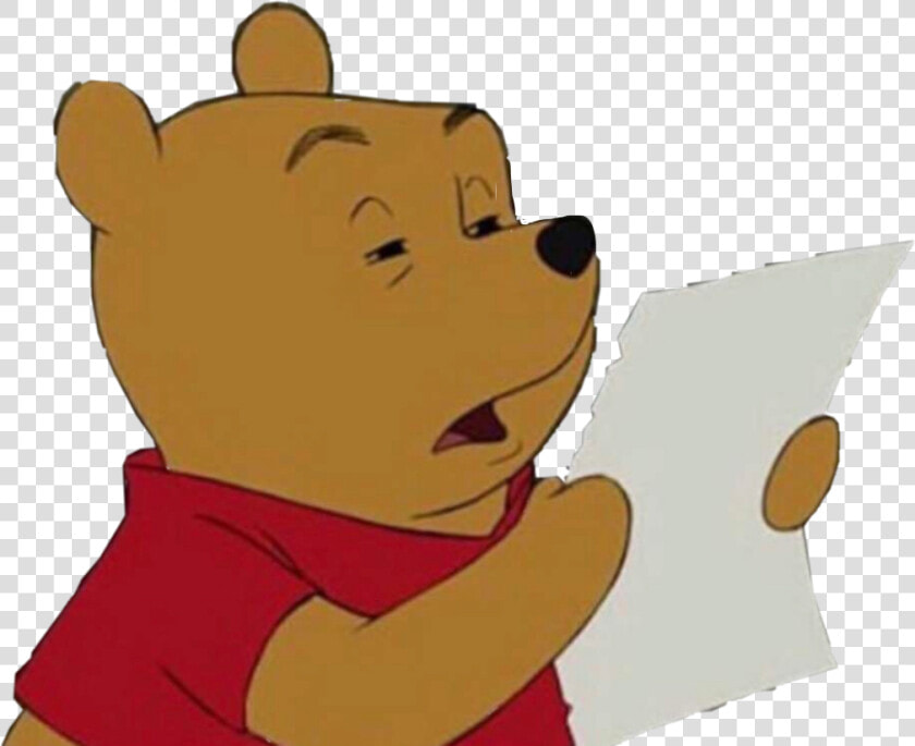  winniethepooh  disney  cute  meme  confused  freetoedit   Winnie The Pooh Squinting Meme  HD Png DownloadTransparent PNG