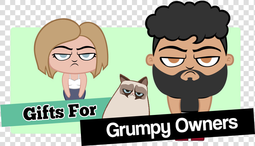 Personalised Grumpy Cat Gifts For Him And Her   Cartoon  HD Png DownloadTransparent PNG