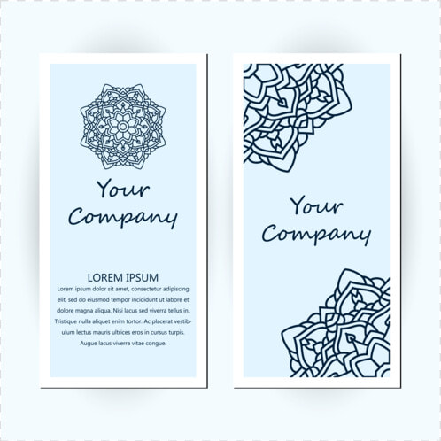 Business Card With Floral Ornament Decoration Latter  HD Png DownloadTransparent PNG