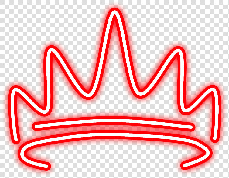  neon  glow  crown  red  hat  freetoedit  mimi  sticker   Glowing Neon Crown Png  Transparent PngTransparent PNG