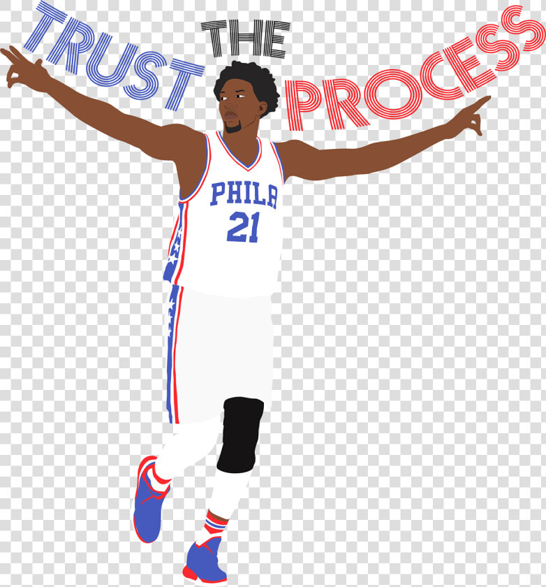 Transparent Play Basketball Clipart   Transparent Joel Embiid Art  HD Png DownloadTransparent PNG