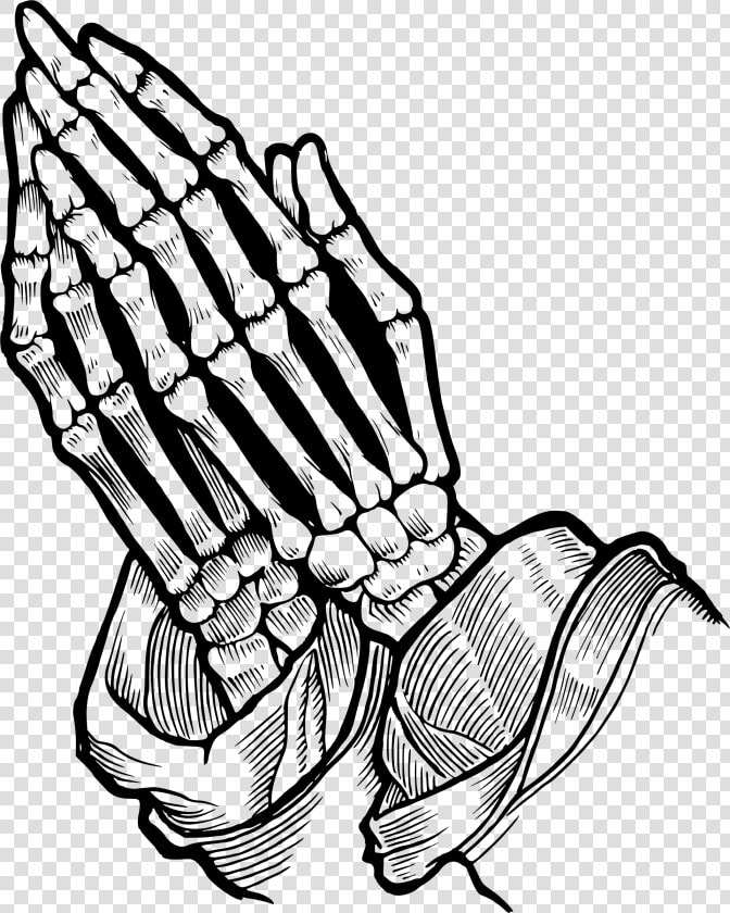 Praying Hands Human Skeleton Drawing Prayer   Skeleton Praying Hands Vector  HD Png DownloadTransparent PNG