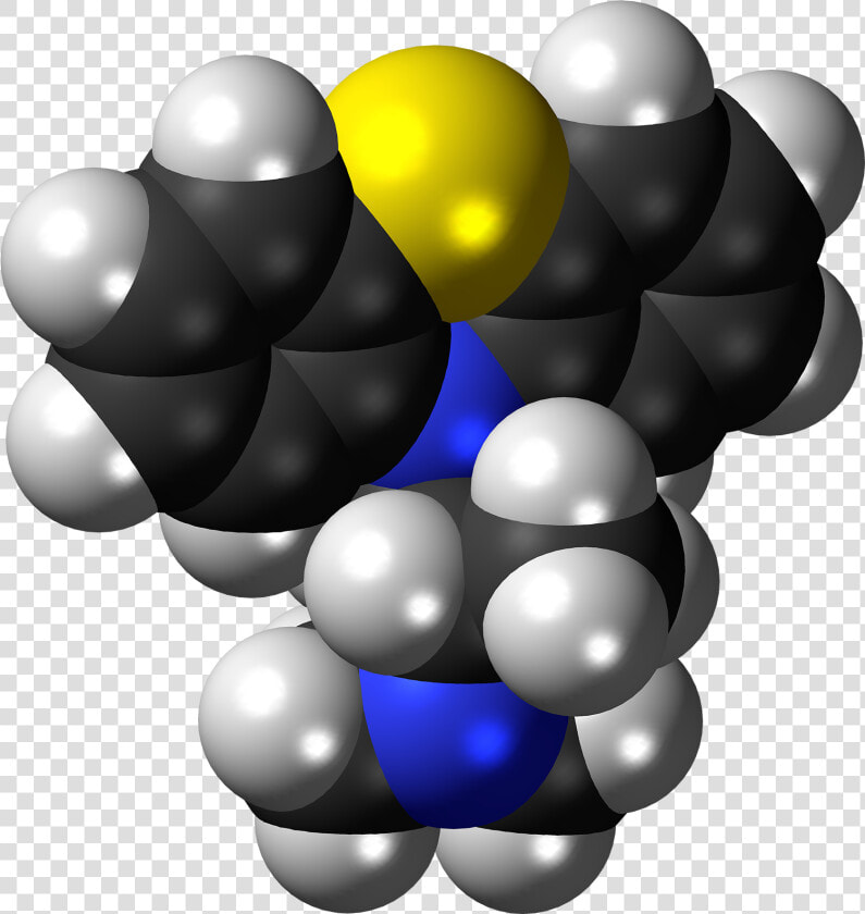 Promethazine Molecule Spacefill   Illustration  HD Png DownloadTransparent PNG