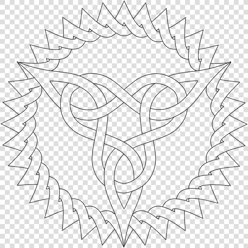 Pattern Coloring Pages   Celtic Triangle Coloring Pages  HD Png DownloadTransparent PNG