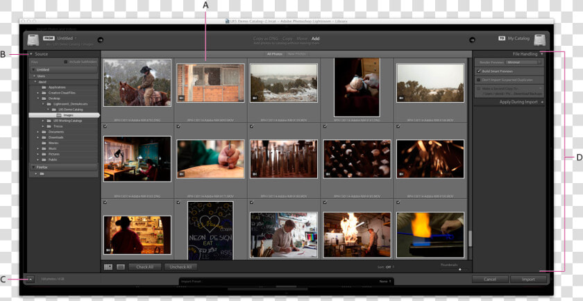 The Lightroom Classic Import Window   Lightroom Classic Cc Import  HD Png DownloadTransparent PNG