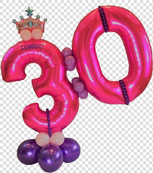 30th Birthday Princess Theme Display   30th Birthday Balloon Png  Transparent PngTransparent PNG