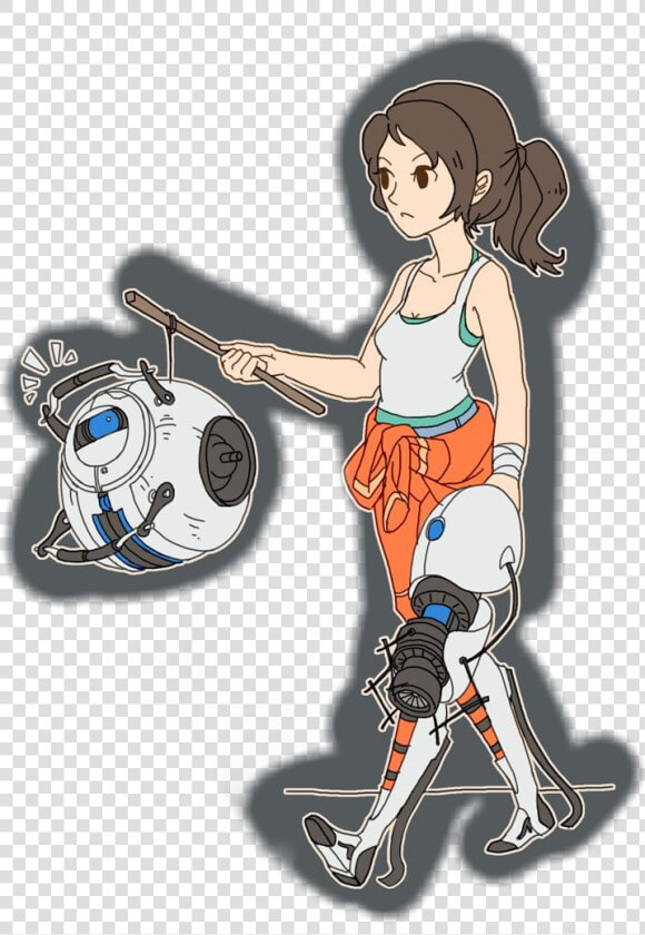  portal  portal2  wheatley  shelly   Cartoon  HD Png DownloadTransparent PNG