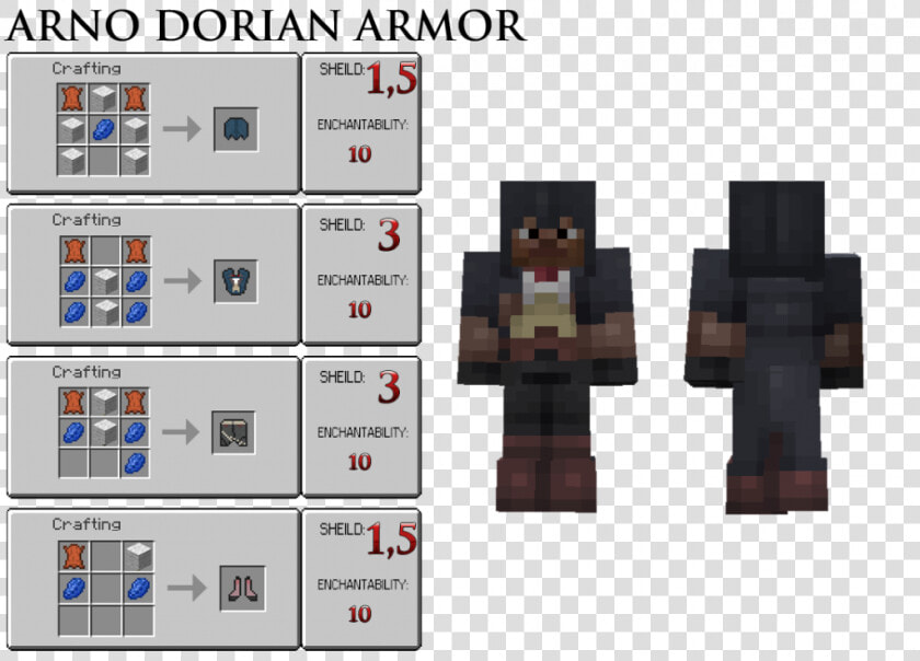 Assassincraft Mod Crafting Recipes   Minecraft Assassins Creed Mod Suit  HD Png DownloadTransparent PNG