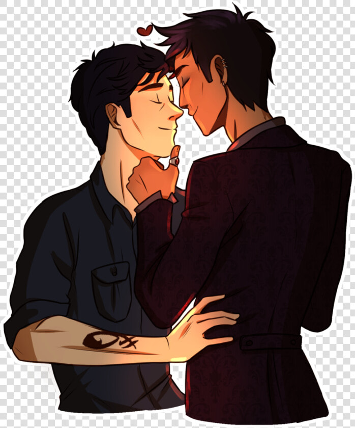 Alec Lightwood  Magnus Bane  And Maleç Image   Kiss On Lips  HD Png DownloadTransparent PNG