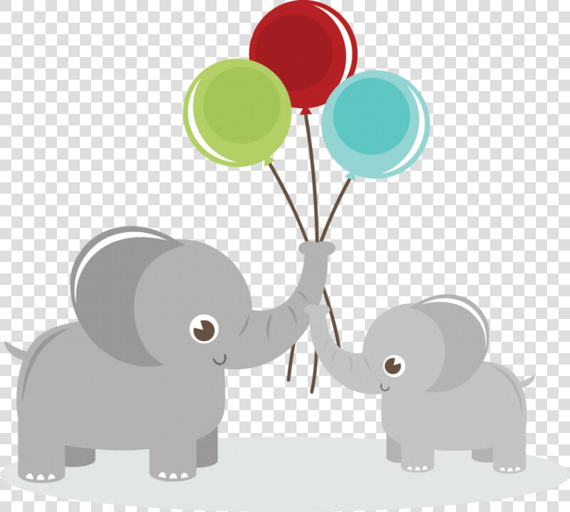 Elephants Holding Balloons Svg   Elephant With Balloons Clipart  HD Png DownloadTransparent PNG