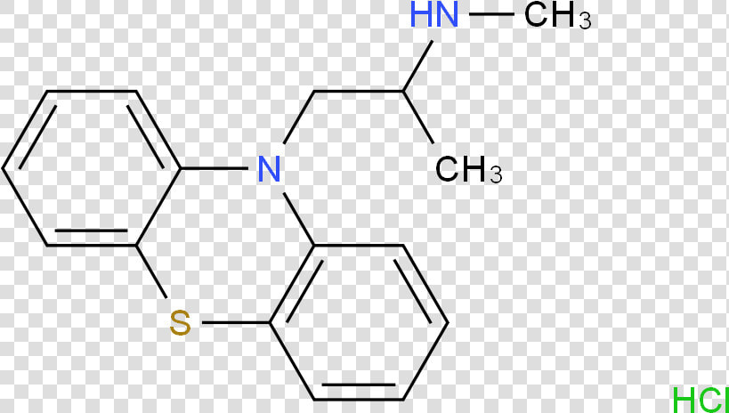 Rac N Demethyl Promethazine Hydrochloride Molecular   4    Dimethylamino Phenyl Diphenylphosphine  HD Png DownloadTransparent PNG