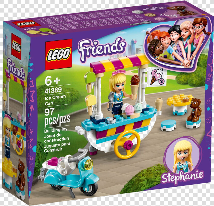 41389 Ice Cream Cart   Lego Friends Ice Cream Cart 41389  HD Png DownloadTransparent PNG