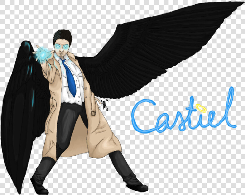 Castiel Banner Black And White Download   Transparent Background Castiel  HD Png DownloadTransparent PNG