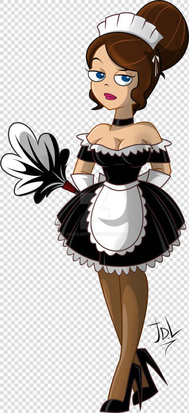 Maid Drawing Cartoon   Vanessa Hot Phineas And Ferb  HD Png DownloadTransparent PNG