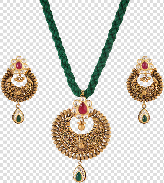 Mehandi Designed Gold Pendent   Necklace  HD Png DownloadTransparent PNG