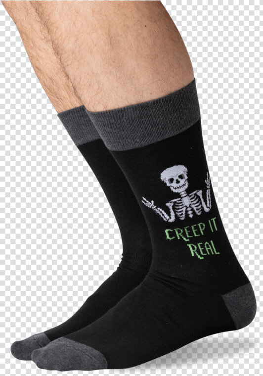 Men S Creep It Real Socks In Black Front Class Slick  HD Png DownloadTransparent PNG