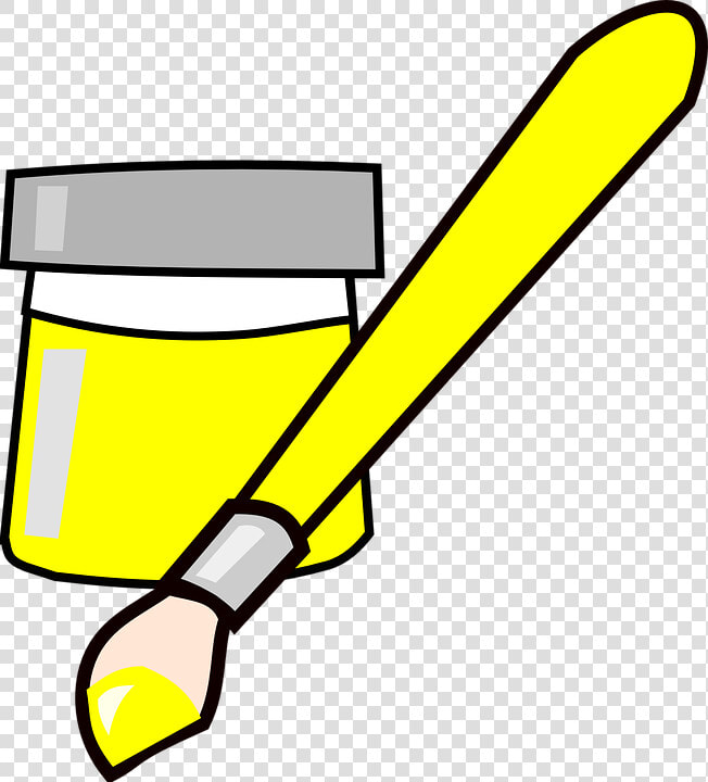 Yellow Paint Brush Clipart   Paint Brush Clip Art  HD Png DownloadTransparent PNG