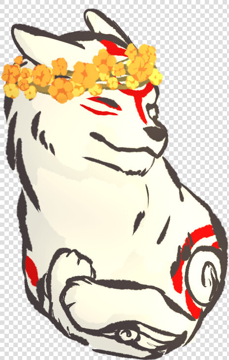 Image   Anime With Flower Crown Okami  HD Png DownloadTransparent PNG