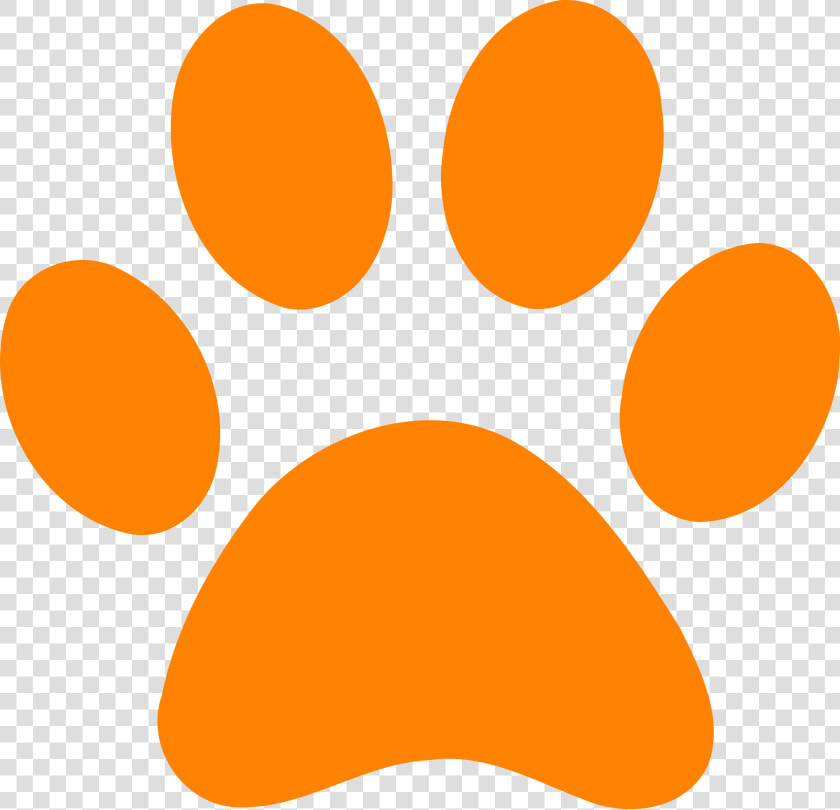 Transparent Dog Paw Prints Png   Orange Paw Print Clipart  Png DownloadTransparent PNG