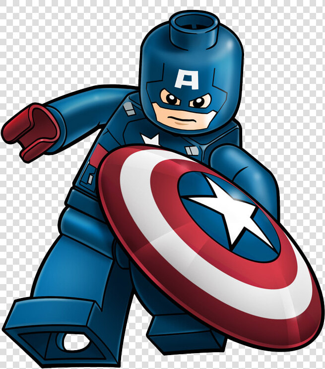 Captain America Lego Hd Clip Art Png Background   Lego Captain America Cartoon  Transparent PngTransparent PNG