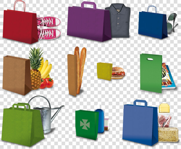 Nine Different Paper Bag Forms And Usages With Different   Different Kinds Of Paper Bags  HD Png DownloadTransparent PNG