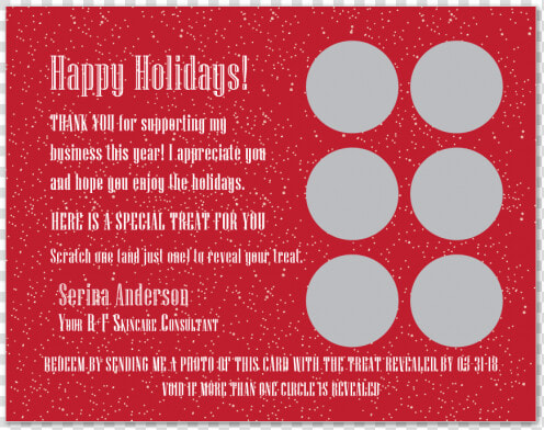 Red With Snow Scratcher Gift Card data caption   Circle  HD Png DownloadTransparent PNG