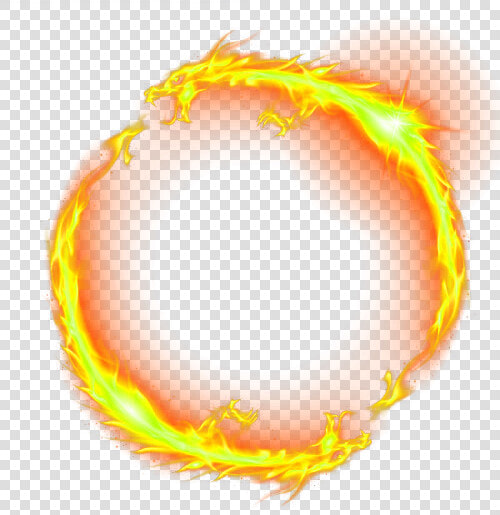 Chinese Fire Effect Yellow Dragon Circle Element Clipart   Circle Fire Effect Png  Transparent PngTransparent PNG