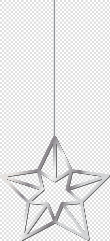 Hanging Star Silver Transparent Png Clip Art   Hanging Star Decoration Png  Png DownloadTransparent PNG