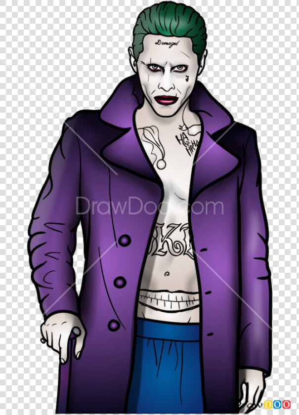 How To Draw The Joker  Suicide Squad   Suicide Squad Joker And Harley Quinn Art Tutorial  HD Png DownloadTransparent PNG