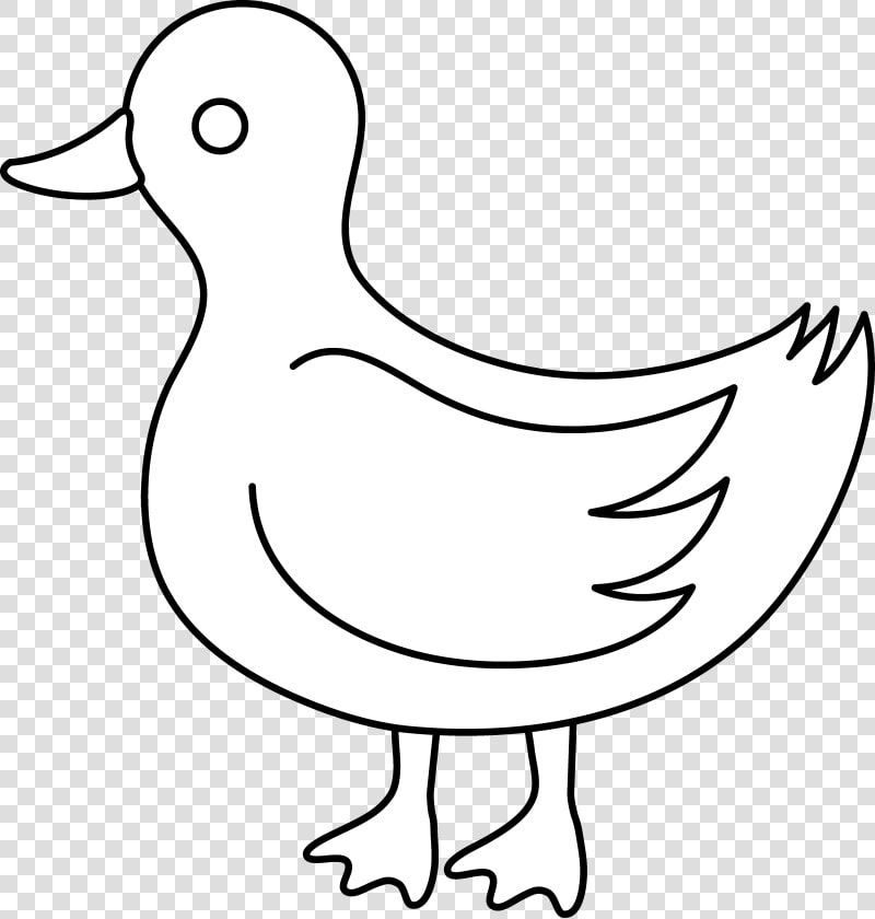 Duck Black And White Lineart   Black And White Clipart For Goose Legs  HD Png DownloadTransparent PNG