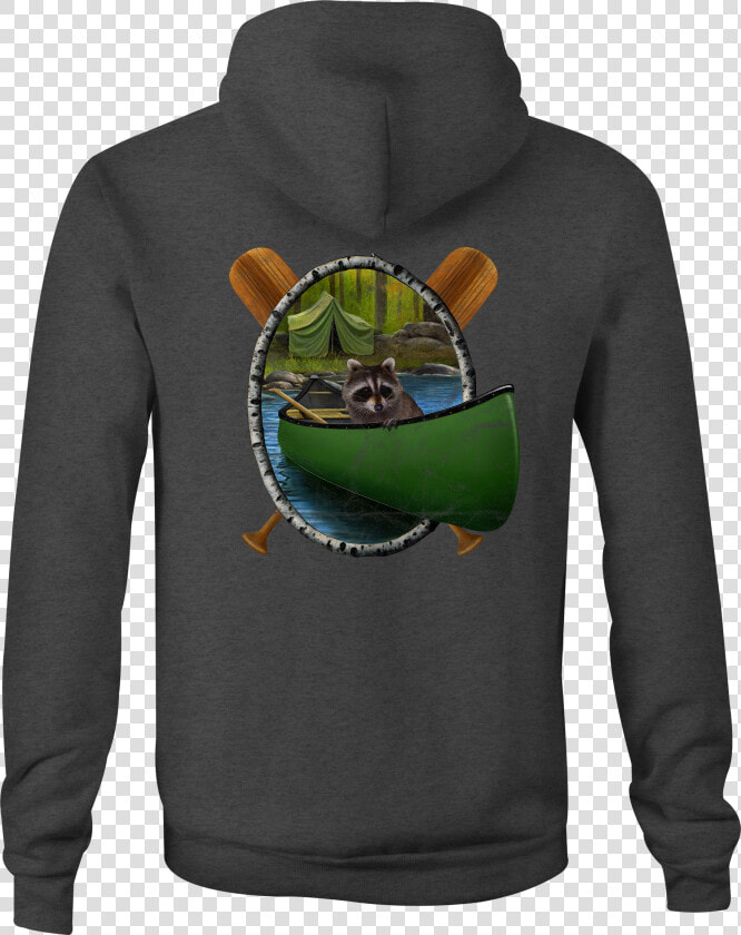 Zip Up Hoodie Raccoon Canoe Hooded Sweatshirt   Nra Hoodie  HD Png DownloadTransparent PNG