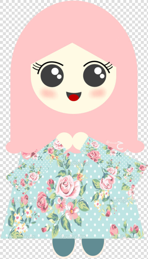 Gambar Kartun Muslimah Pakai Topi Bilik Wallpaper   Imut Muslimah Lucu Gambar Kartun Muslimah  HD Png DownloadTransparent PNG