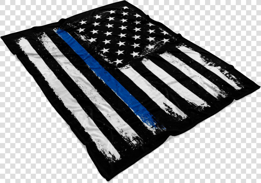 Distressed Thin Blue Line Stars And Stripes Fleece   Thin Blue Line  HD Png DownloadTransparent PNG