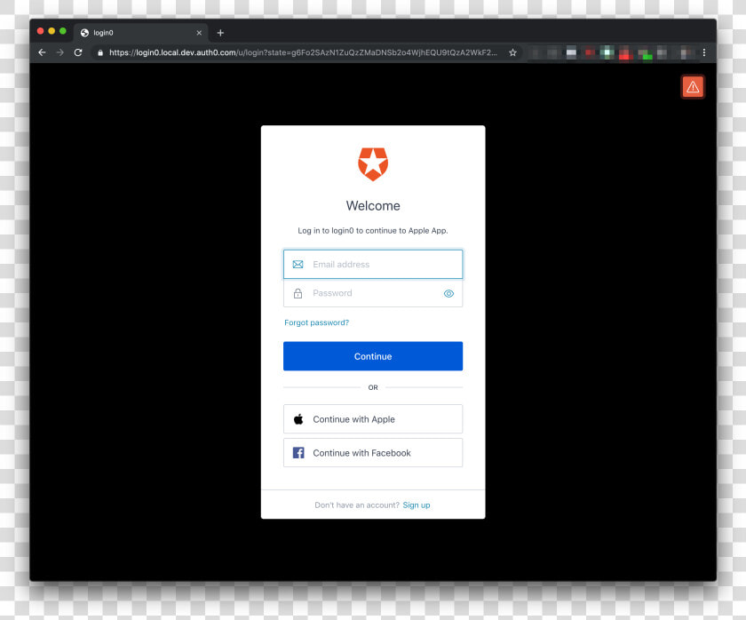 Auth0 Sign In With Apple Identity Provider Login Form   Apple App Login Page  HD Png DownloadTransparent PNG