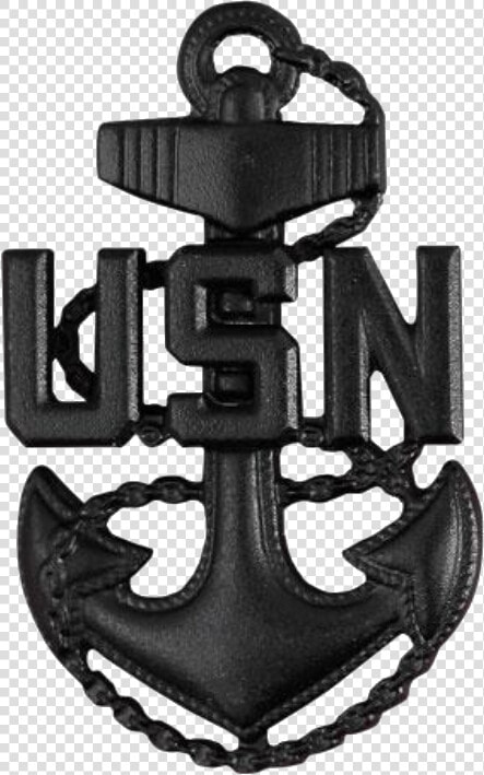 Cap Device Of A United States Navy Chief Petty Officer   Black And White Navy Chief Anchor  HD Png DownloadTransparent PNG