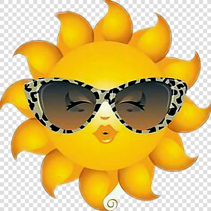 Sunshine Sun Sol Sunglasses Kiss Emojistyle Style Emoji   Have A Bright Sunshiny Day  HD Png DownloadTransparent PNG