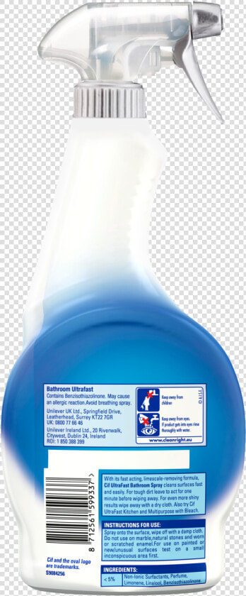 Cif Ultrafast Bathroom Spray 450ml  HD Png DownloadTransparent PNG