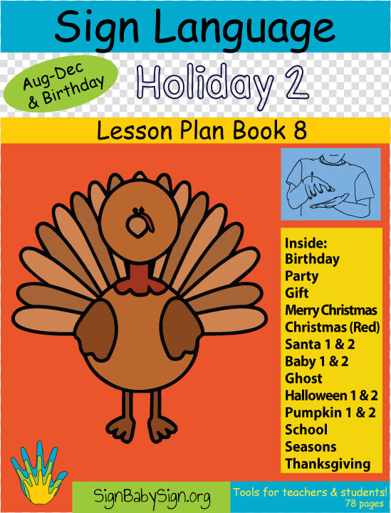 Asl Lesson Plan Book Holiday   Sign Language Resources For Teachers  HD Png DownloadTransparent PNG