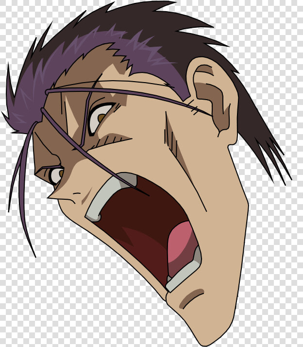 Sanosuke Sagara Kenshin Himura Face Facial Expression   Cartoon  HD Png DownloadTransparent PNG