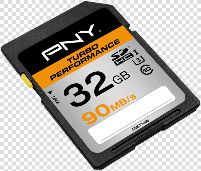 Pny Sd Card Sdhc™32gb Turbo Performance 90mb s   Pny P Sdx128u395 Ge Elite Performance 128 Gb High Speed  HD Png DownloadTransparent PNG