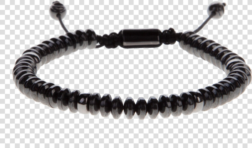 Beaded Bracelet With Hematite And Rhodium Spacers   Bead  HD Png DownloadTransparent PNG