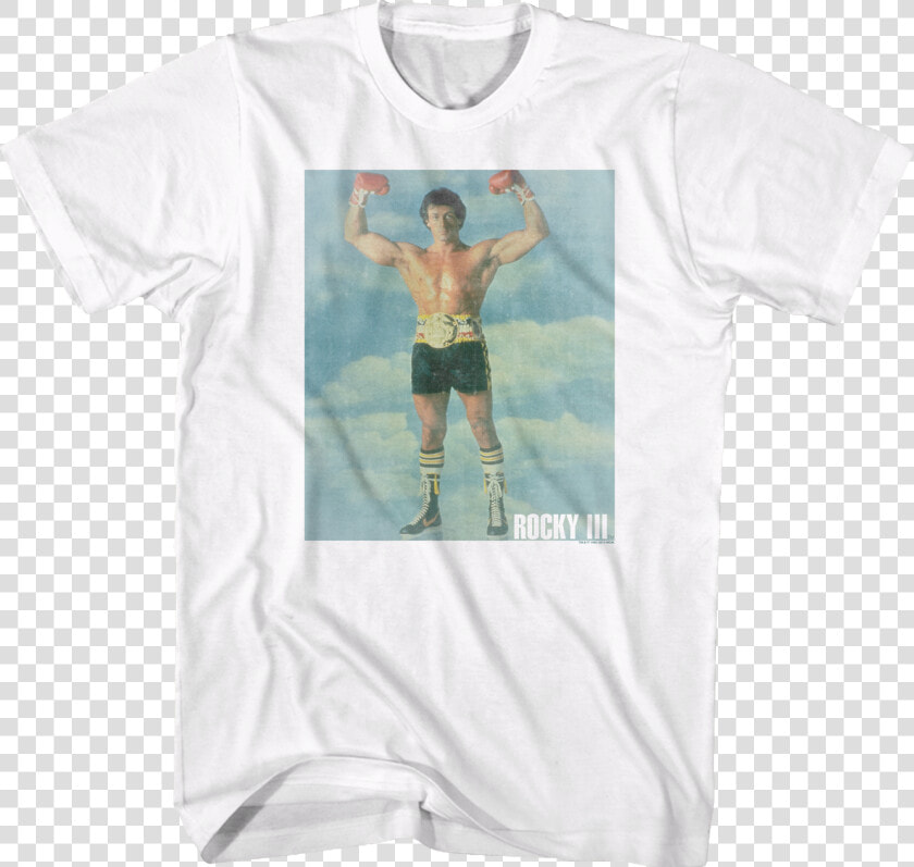 Flexing Rocky Iii T shirt   Active Shirt  HD Png DownloadTransparent PNG