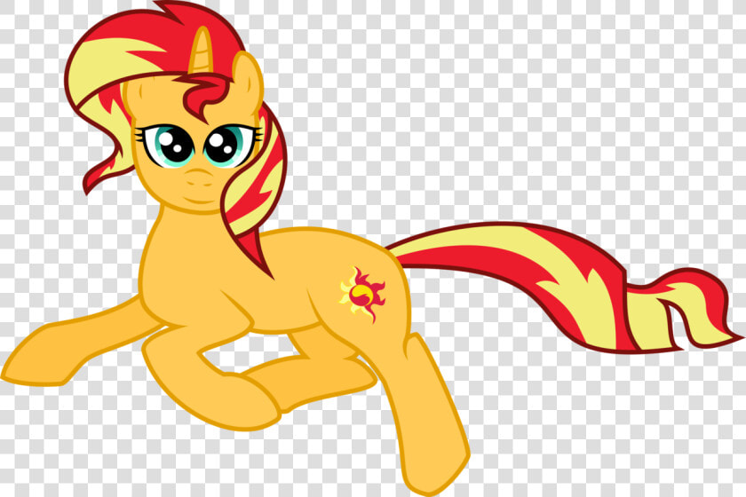 Transparent Laying Down Png   Mlp Sunset Shimmer Pony Laying Down  Png DownloadTransparent PNG