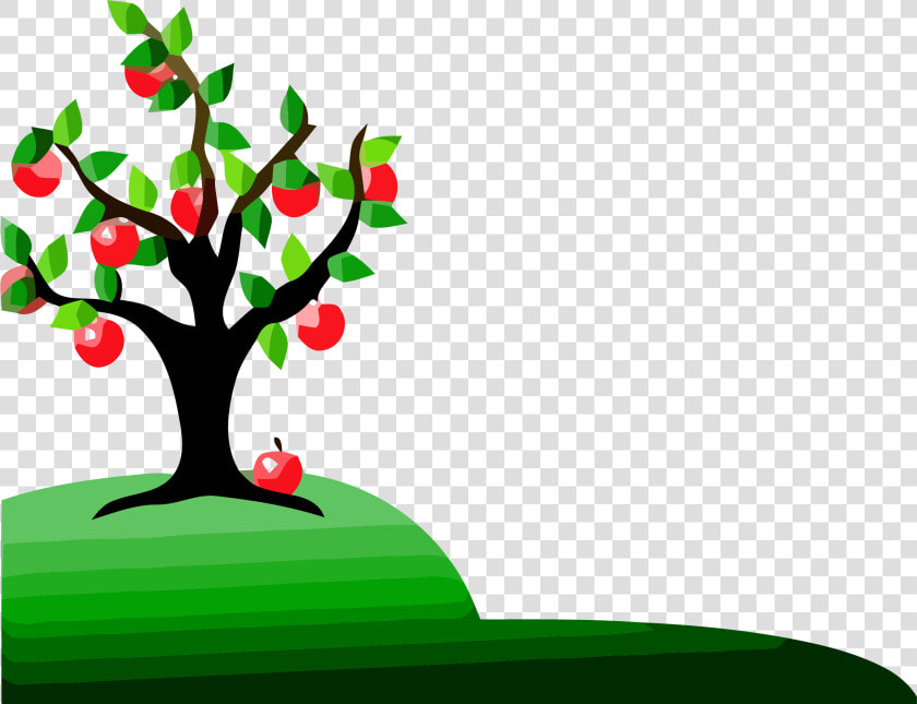 Black And White Apple Tree Clipart Apple Tree On A  HD Png DownloadTransparent PNG