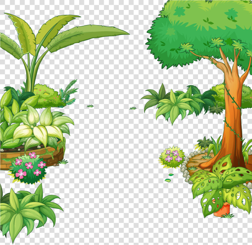 Clip Art Royalty Free Download Gardening Illustration   Clipart Png Jungle Trees  Transparent PngTransparent PNG