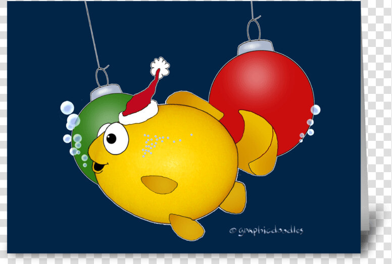 Merry Christmas Cartoon Fish Greeting Card   Christmas Cards Images Fish  HD Png DownloadTransparent PNG