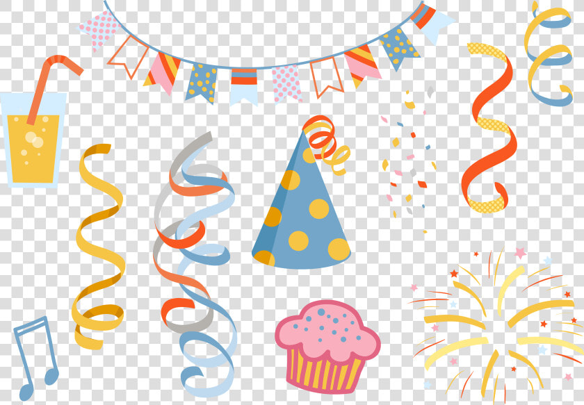 Euclidean Decorative Banner Ribbon Supplies Transprent   Birthday Decorative Items Png  Transparent PngTransparent PNG