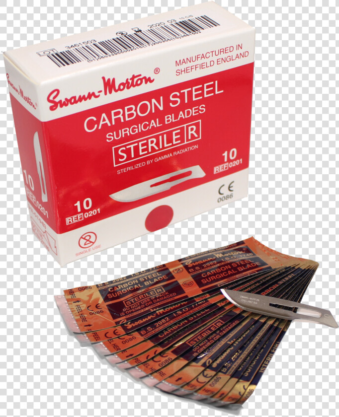 Swann Morton Sterile Scalpel Blades Swann Morton Sterile   Sterile Carbon Steel Surgical Blade  HD Png DownloadTransparent PNG